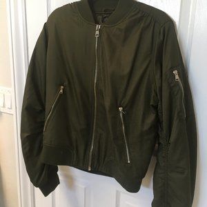 Topshop Olive Green Bomber Jacket